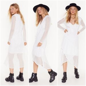 Nasty Gal lace that feeling Midi Dress